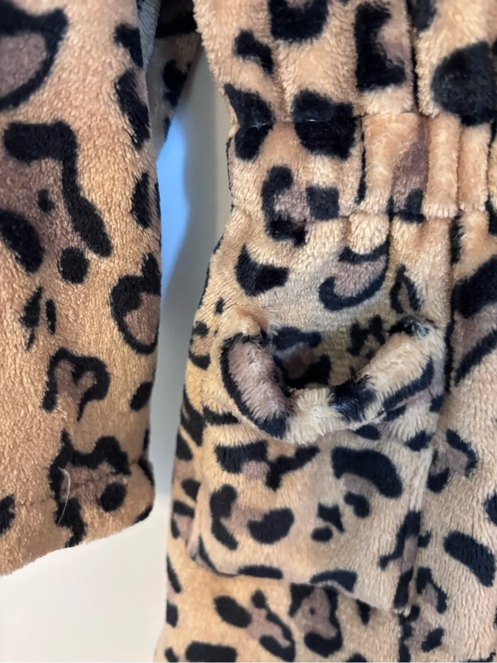 Toddler Faux Fur Leopard Print Hooded Coat - Tan & Black
